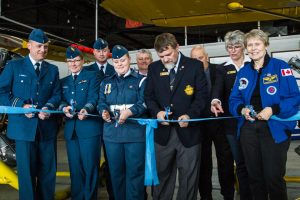 Official ribbon cutting at the launch of the Dr. Roberta Bondar Air Cadet Training Program at the Canadian Bushplane Heritage Centre on Friday, May 13, 2016. Donna Hopper/SooToday